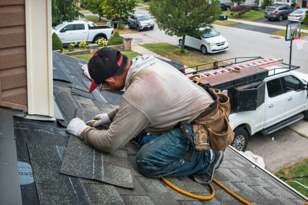 Professional Roofing technician working in Goffstown, NH